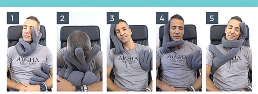 There are no many hands: a Canadian doctor has come up with a pillow for healthy sleep on the plane