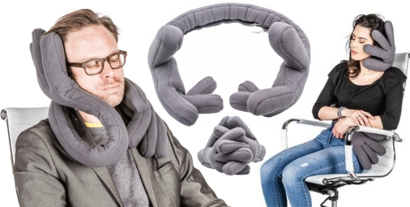 There are no many hands: a Canadian doctor has come up with a pillow for healthy sleep on the plane