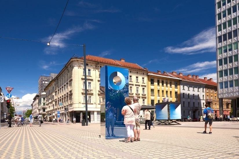 There is a device on the streets of Ljubljana that measures how blue the sky is There is a device on the streets of Ljubljana that measures how blue the sky is