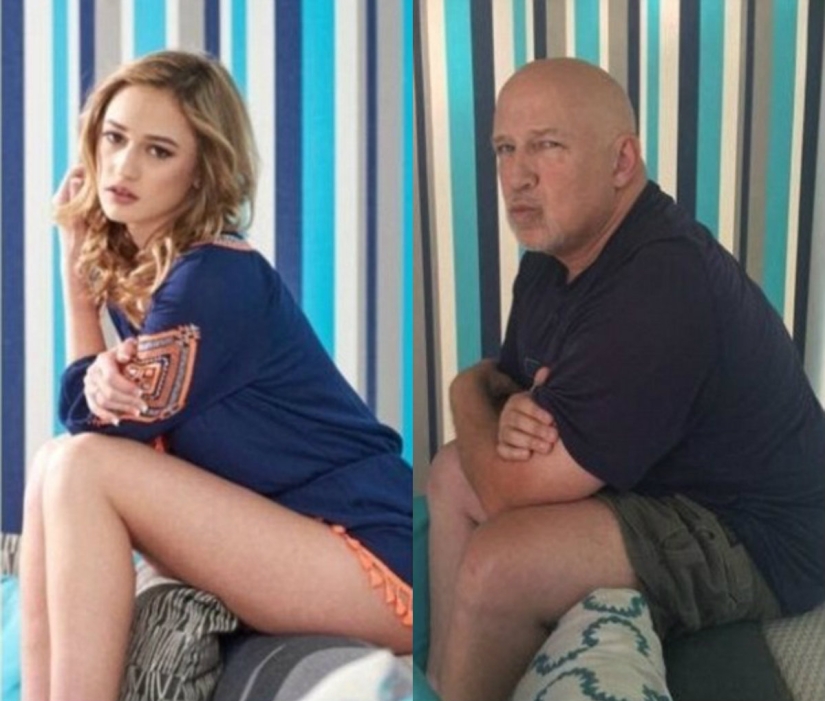 These are genes: a witty dad parodied his daughter's glamorous photo shoot These are genes: a witty dad parodied his daughter's glamorous photo shoot