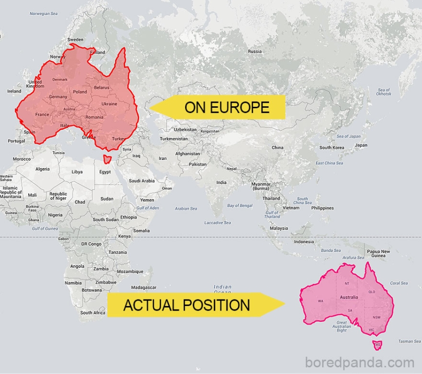 These maps will allow you to see the real size of the countries of the world
