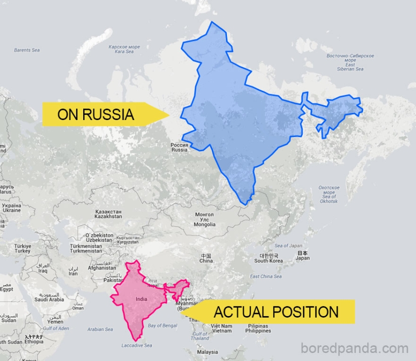 These maps will allow you to see the real size of the countries of the world