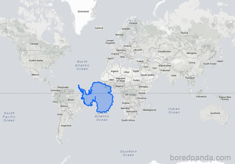 These maps will allow you to see the real size of the countries of the world