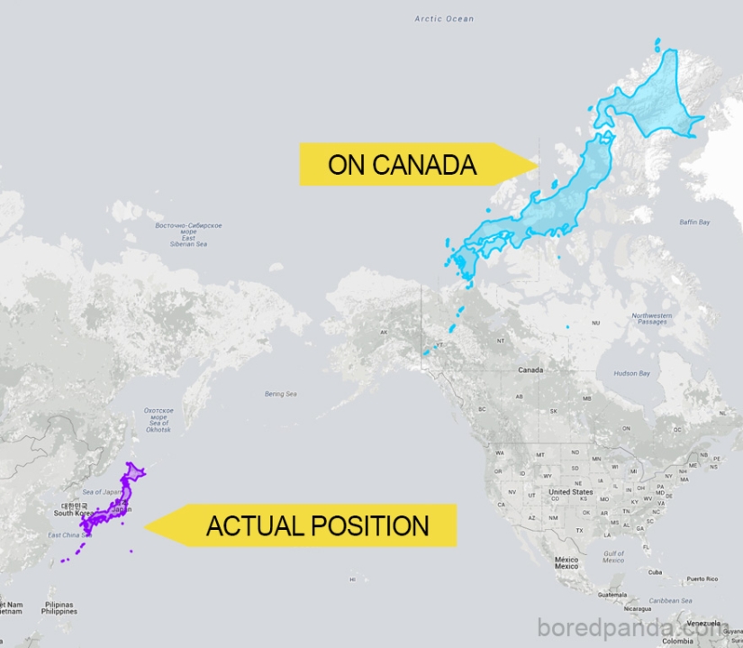 These maps will allow you to see the real size of the countries of the world
