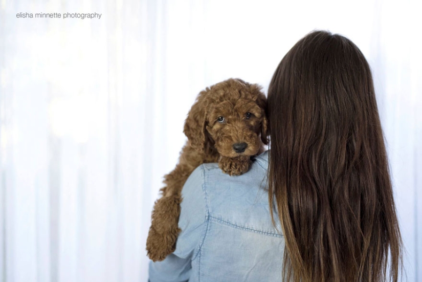 This couple got tired of being asked about children, and arranged a "newborn photo shoot" for their dog This couple got tired of being asked about children, and arranged a "newborn photo shoot" for their dog