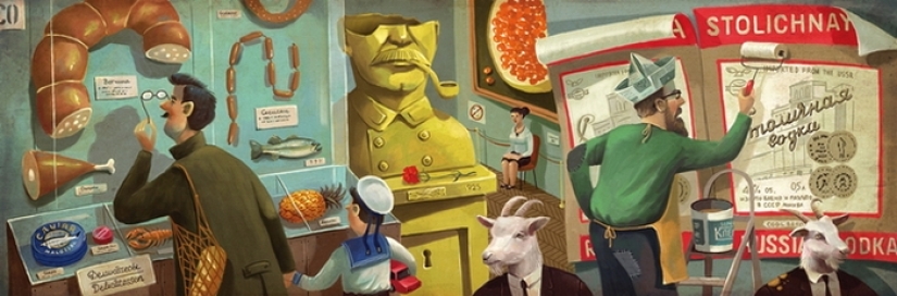 This crazy world in the ironic drawings of illustrator Dmitry Korotchenko