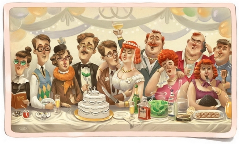 This crazy world in the ironic drawings of illustrator Dmitry Korotchenko