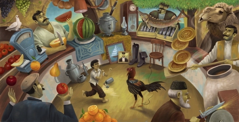 This crazy world in the ironic drawings of illustrator Dmitry Korotchenko