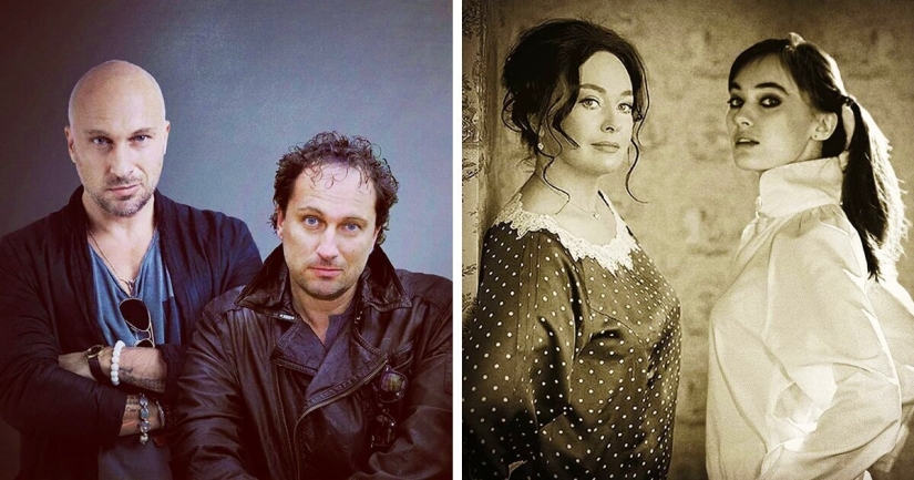 "Through Time": 30 Russian celebrities posing with young versions of themselves