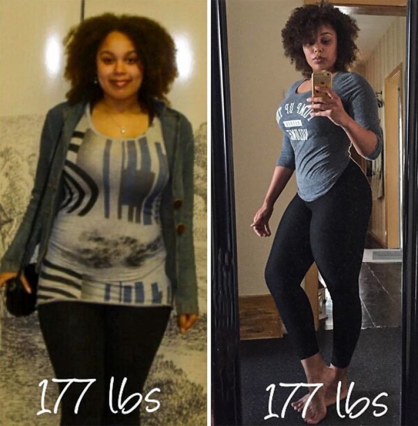 "Throw away your scales!": 20 girls who have changed a lot without losing a kilogram