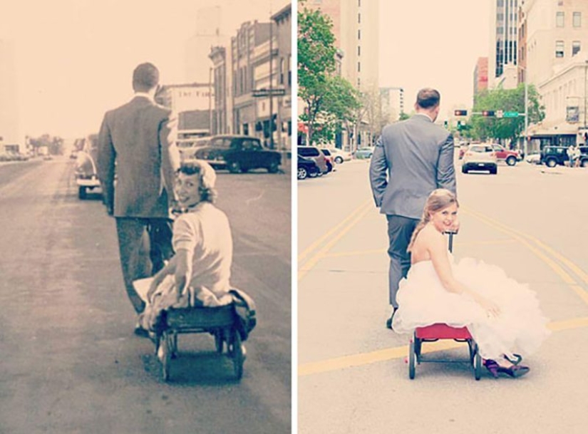 Time machine: 21 photos from the past that have been recreated in our time