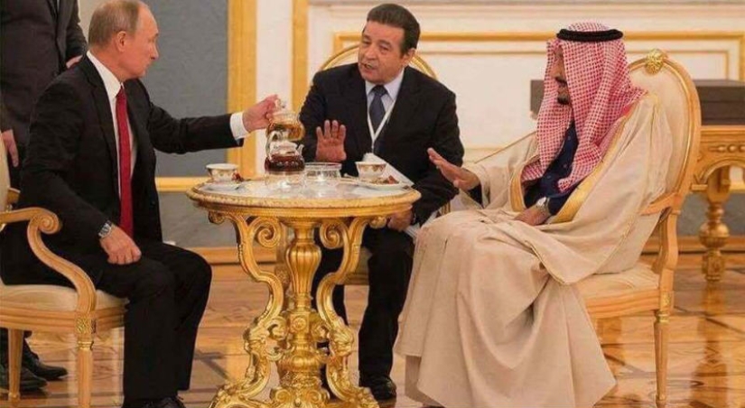 "Tómate un té.- No, gracias."—"No pregunté": la fiesta del té de Putin con el rey de Arabia Saudita se convirtió en un meme