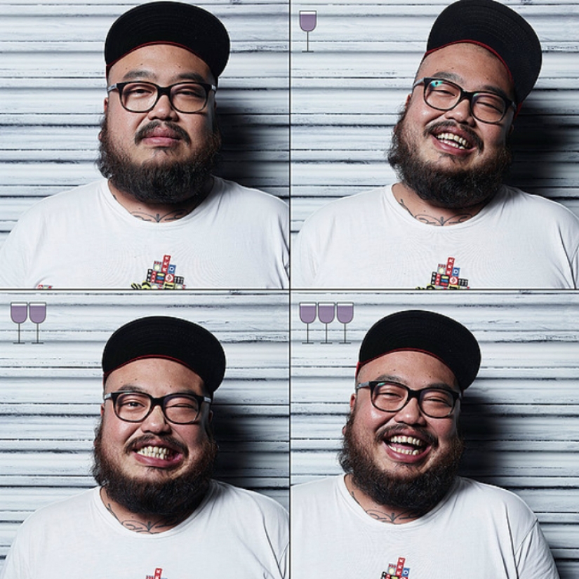 Todas las tonalidades de borracho: rostro antes y después de un par de copas Todas las tonalidades de borracho: rostro antes y después de un par de copas