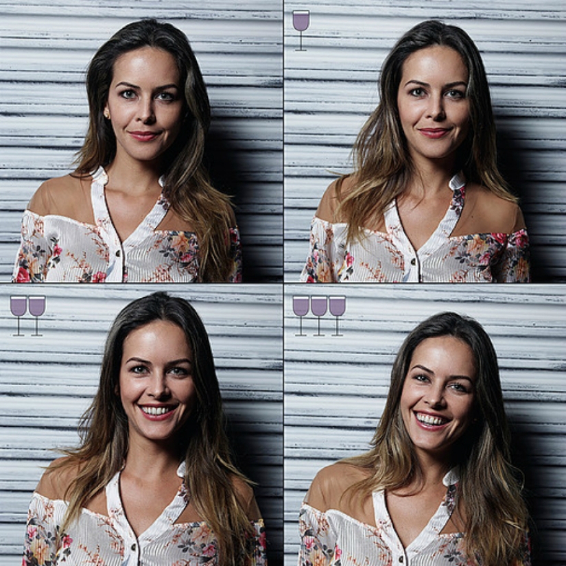 Todas las tonalidades de borracho: rostro antes y después de un par de copas Todas las tonalidades de borracho: rostro antes y después de un par de copas