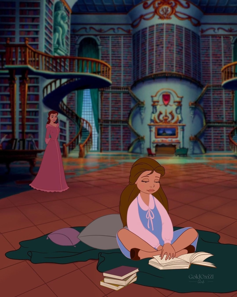 Touching illustrations: what would Disney characters look like if they had children Touching illustrations: what would Disney characters look like if they had children