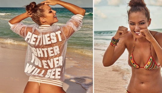 Two in one: Sexy model and Muay Thai fighter on the cover of Sports Illustrated