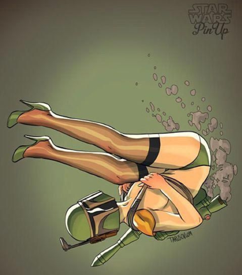 Un artista ruso cambió el género de los héroes de "Star Wars" y los pintó en el estilo pin-up Un artista ruso cambió el género de los héroes de "Star Wars" y los pintó en el estilo pin-up