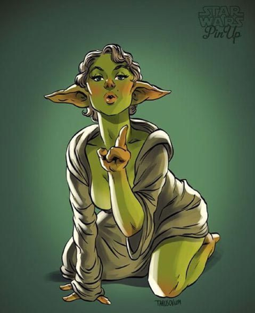 Un artista ruso cambió el género de los héroes de "Star Wars" y los pintó en el estilo pin-up Un artista ruso cambió el género de los héroes de "Star Wars" y los pintó en el estilo pin-up