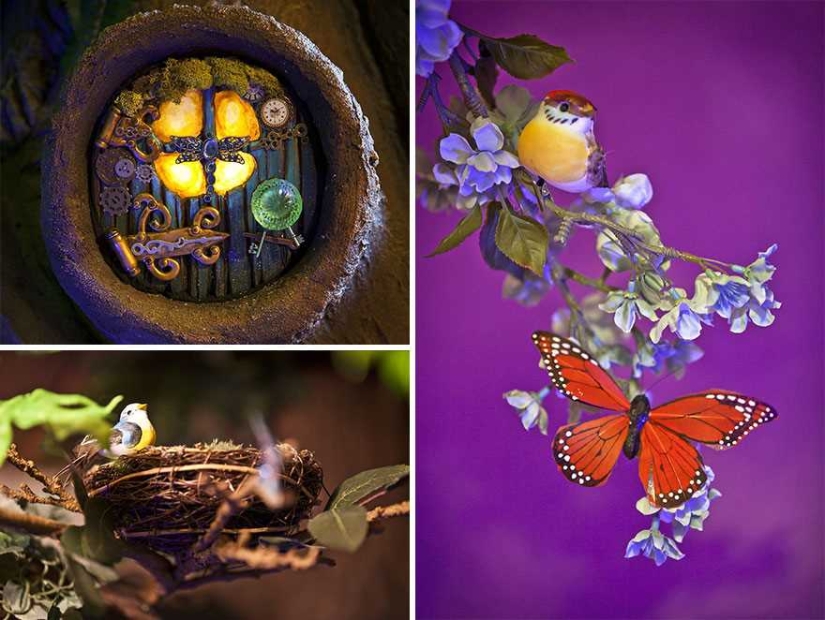 Un padre amoroso creó un árbol mágico en el dormitorio de su hija en 18 meses