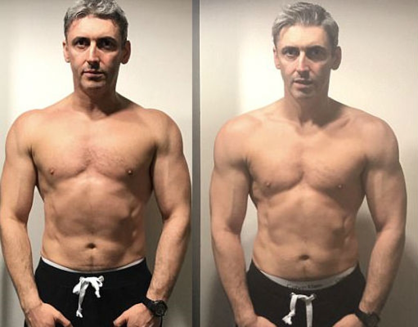 Un padre de tres hijos de 45 años con barriga cervecera se convirtió en un dios del fitness en 12 semanas Un padre de tres hijos de 45 años con barriga cervecera se convirtió en un dios del fitness en 12 semanas