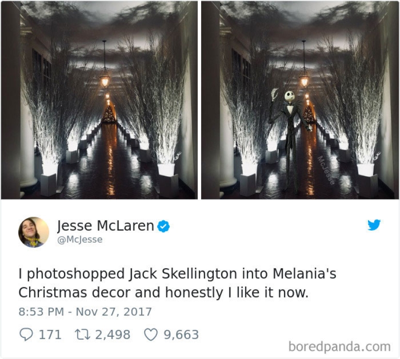 "Very strange funeral": social networks parody the festive decoration of the White House from Melania Trump "Very strange funeral": social networks parody the festive decoration of the White House from Melania Trump