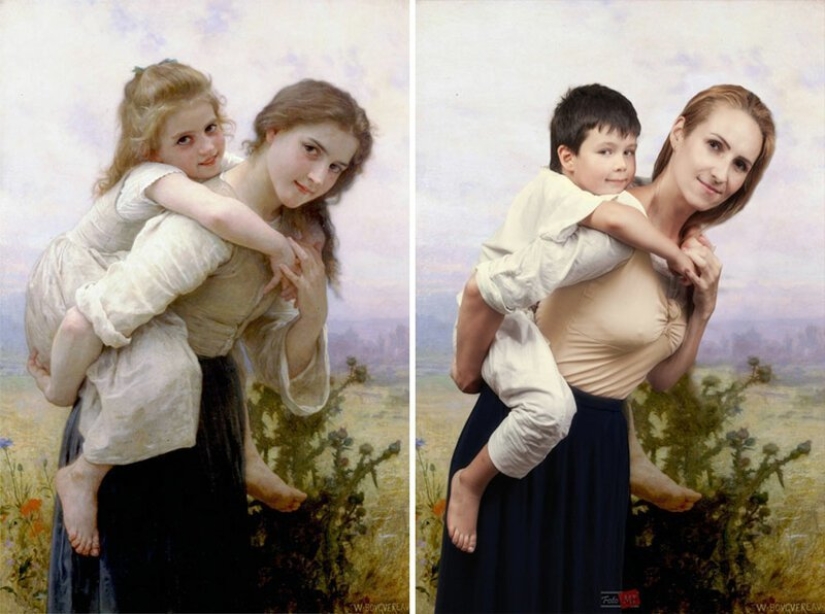 VKontakte users have recreated paintings of the classical era VKontakte users have recreated paintings of the classical era