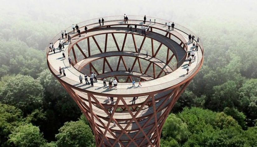 Walk — I don't want to: a spiral tower for hiking will appear in the Danish forest
