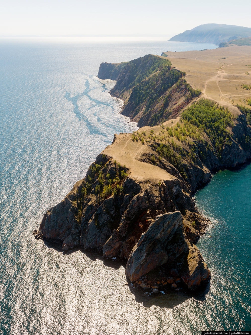 What Baikal looks like from a helicopter What Baikal looks like from a helicopter