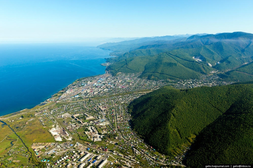 What Baikal looks like from a helicopter What Baikal looks like from a helicopter