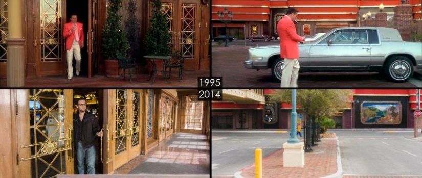 What do the places where famous Hollywood scenes were filmed look like today