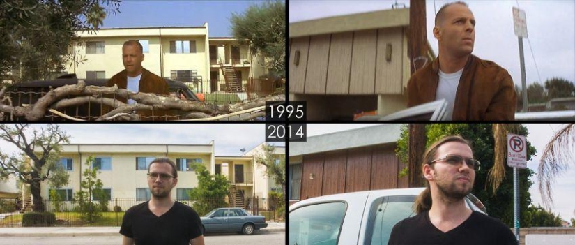 What do the places where famous Hollywood scenes were filmed look like today