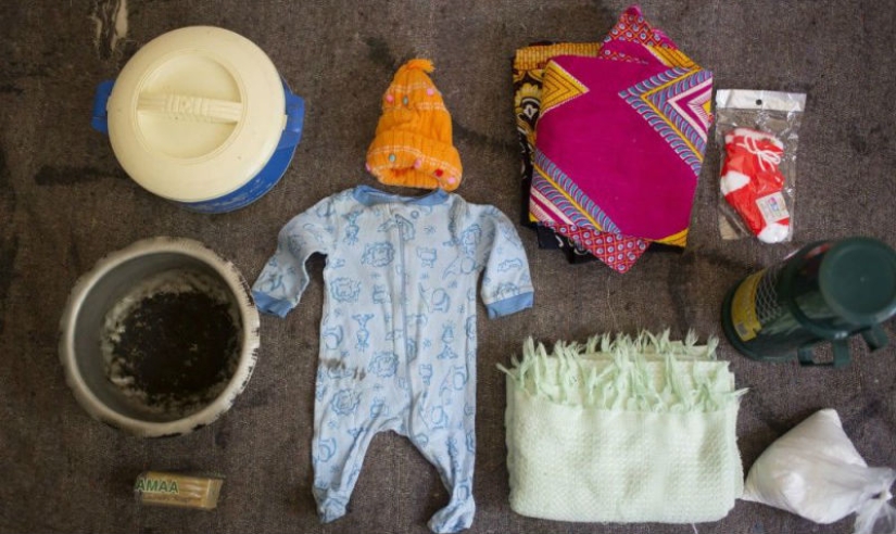 What do women from different countries of the world take with them to the maternity hospital