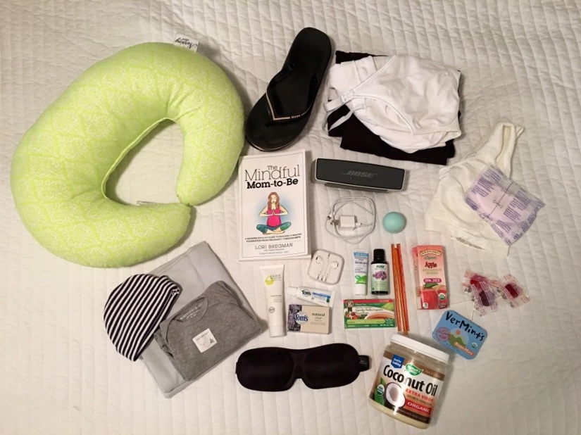 What do women from different countries of the world take with them to the maternity hospital