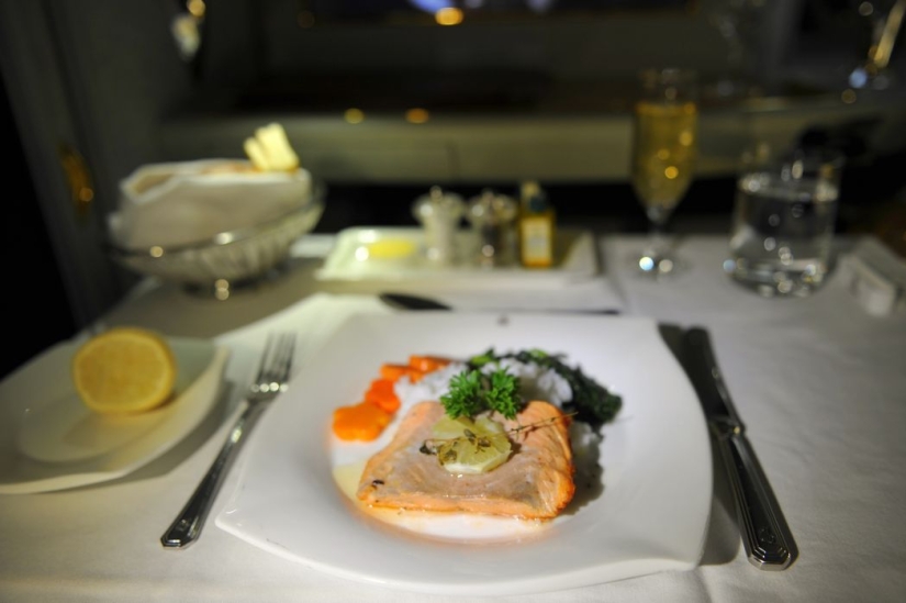 What food looks like on board an airplane in 15 airlines
