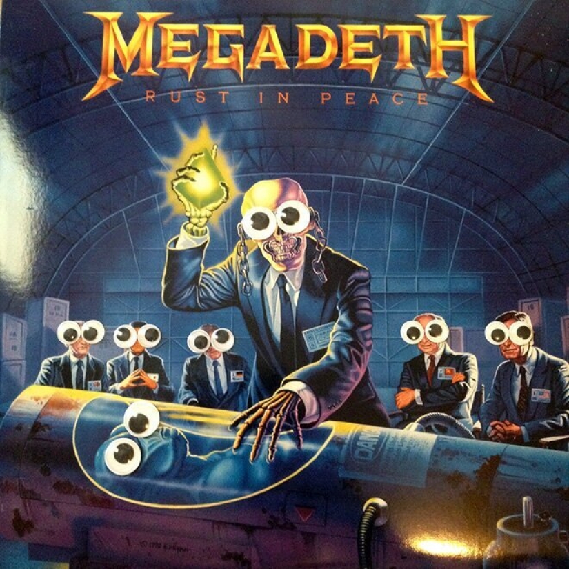 What happens if you stick shaking eyes on the covers of metal bands What happens if you stick shaking eyes on the covers of metal bands