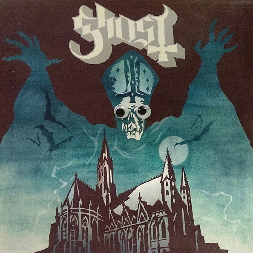 What happens if you stick shaking eyes on the covers of metal bands What happens if you stick shaking eyes on the covers of metal bands