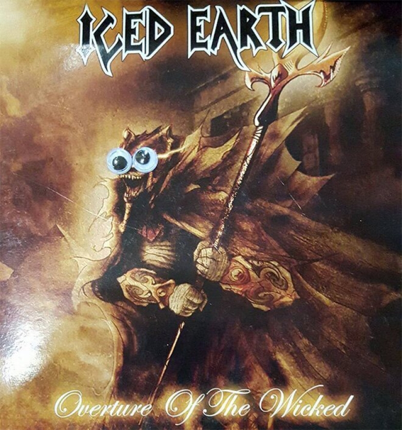 What happens if you stick shaking eyes on the covers of metal bands What happens if you stick shaking eyes on the covers of metal bands