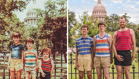 What has grown, has grown: the 19 best attempts to reproduce children's photos