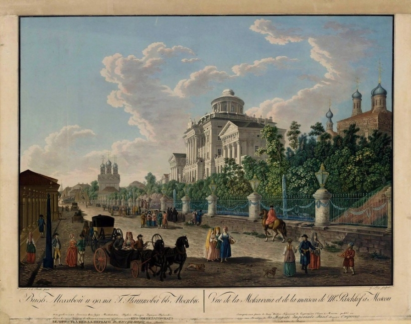 What Moscow looked like at the end of the XVIII century before the great fire of 1812