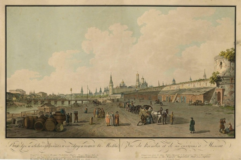 What Moscow looked like at the end of the XVIII century before the great fire of 1812