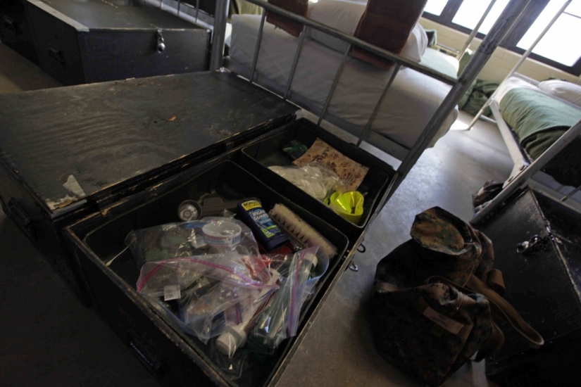 What the barracks look like, where the US Marines live and train