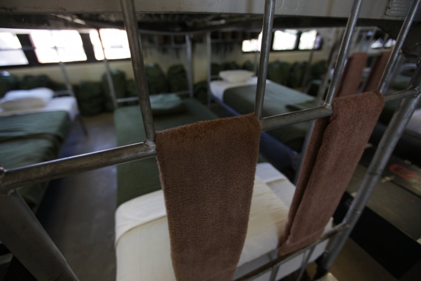 What the barracks look like, where the US Marines live and train