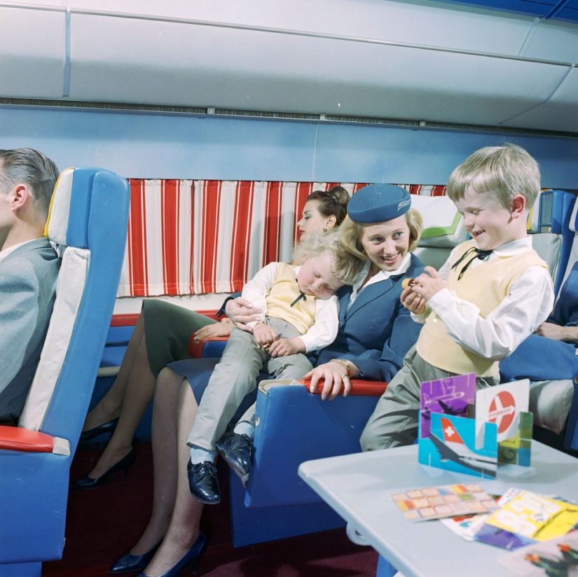 What the business class of a Swiss airline looked like in the 60s What the business class of a Swiss airline looked like in the 60s