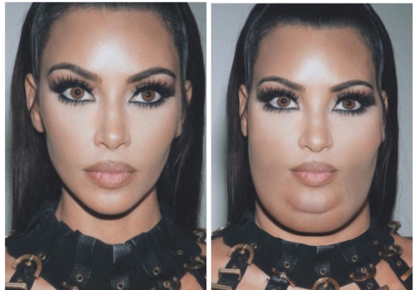 What would Kardashian, Buzova and 19 other stars with a second chin look like