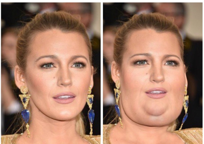 What would Kardashian, Buzova and 19 other stars with a second chin look like