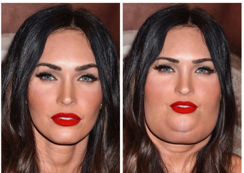 What would Kardashian, Buzova and 19 other stars with a second chin look like