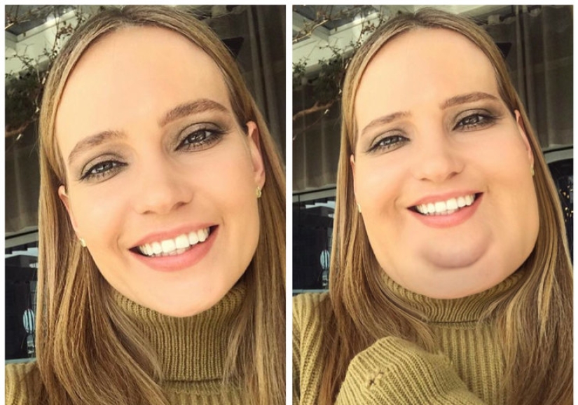 What would Kardashian, Buzova and 19 other stars with a second chin look like