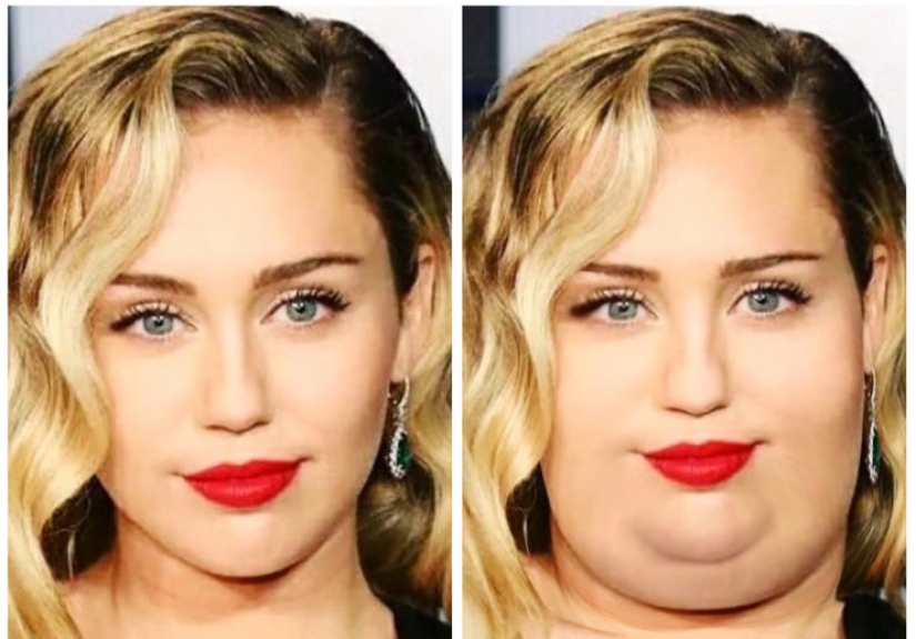 What would Kardashian, Buzova and 19 other stars with a second chin look like