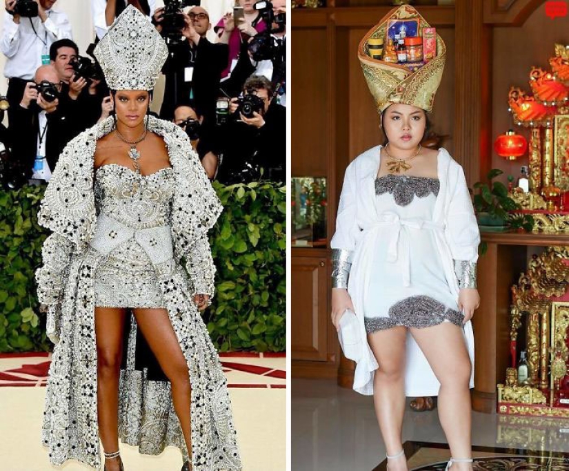 When a boring costume can be eaten: Taika recreates star outfits from products