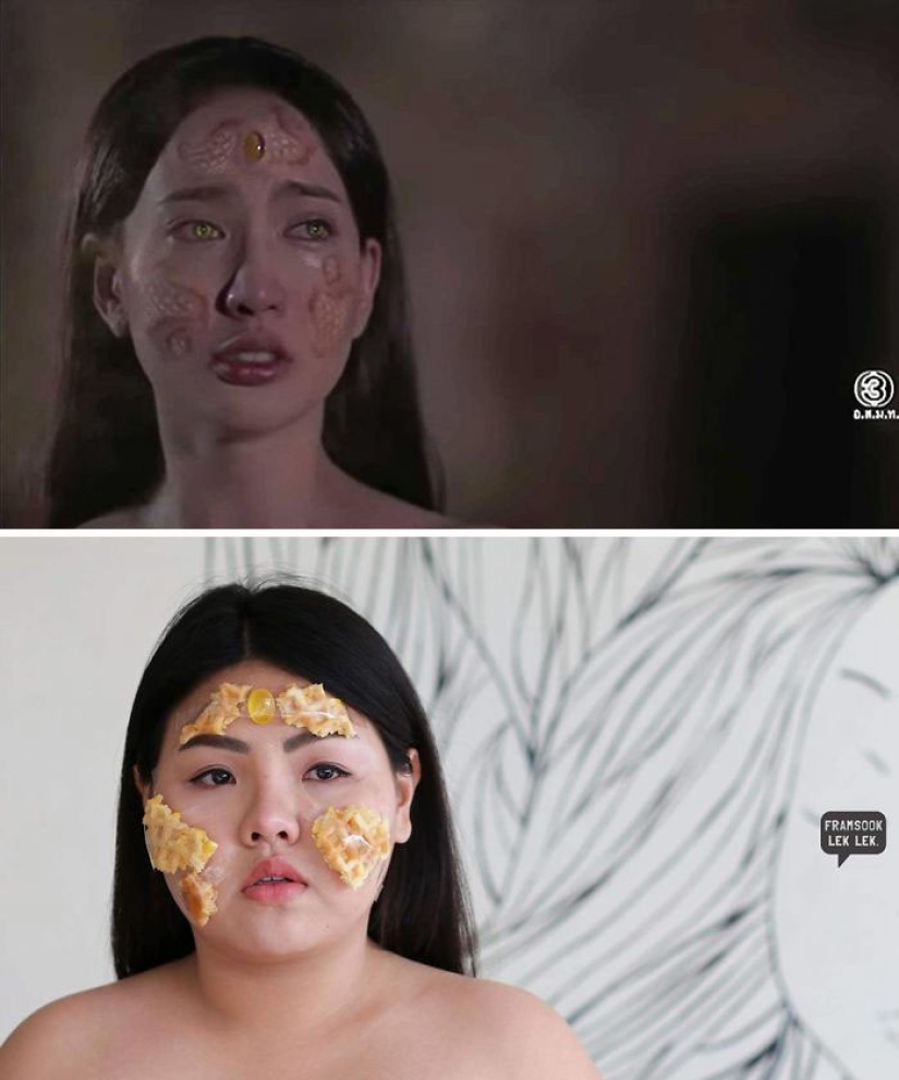 When a boring costume can be eaten: Taika recreates star outfits from products